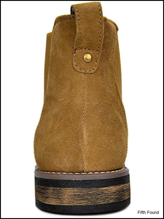 Men\'s Suede Leather Chelsea Ankle Boots Pull-On Style main image 6